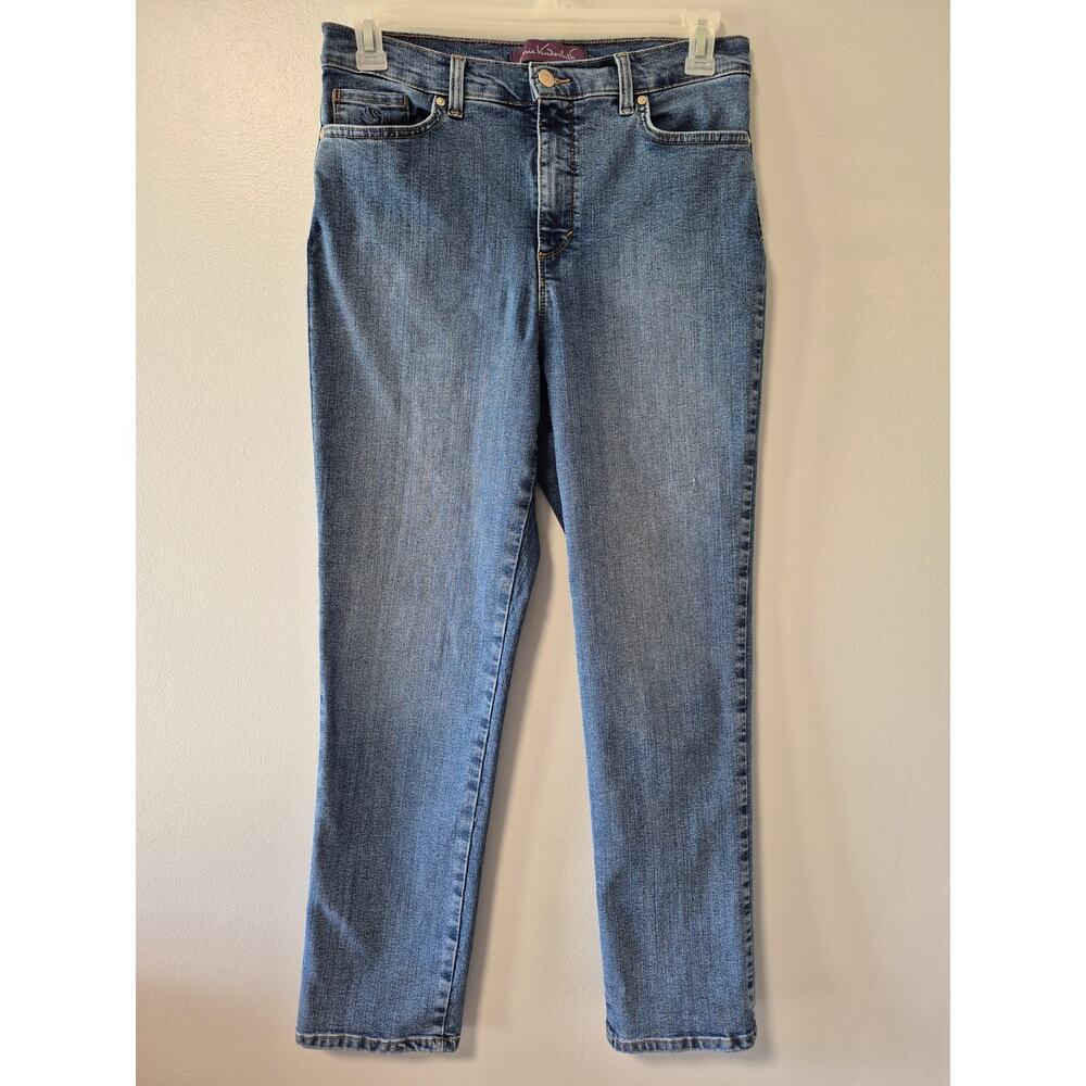 Gloria Vanderbilt Amanda Straight Leg Blue Jeans Women's 12 Average